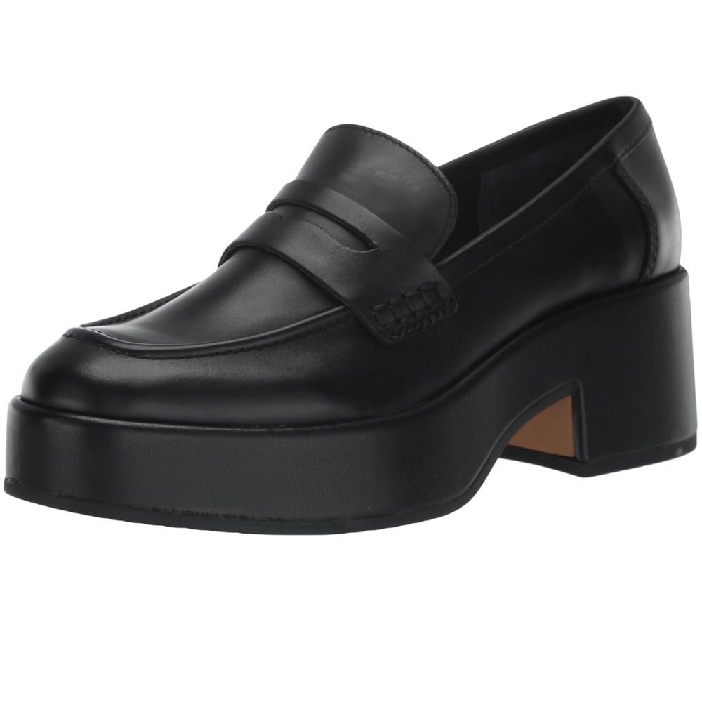 NWT Dolce Vita Yanni Black Leather Platform Loafer